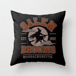 Salem Brooms Throw Pillow