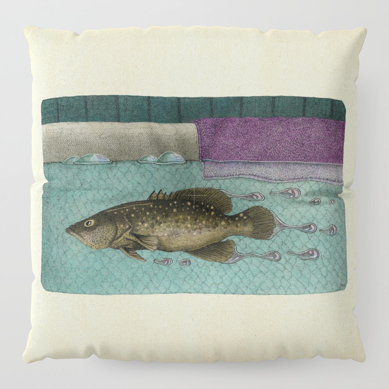 A Trail Of Bubbles Floor Pillow By Megstuff Society6