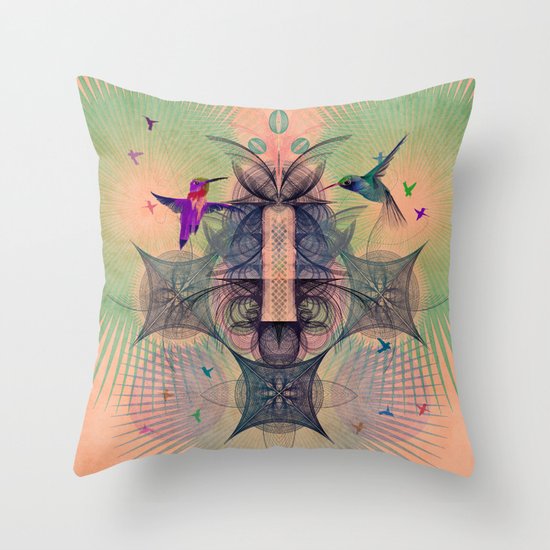 The Hummingbird Dimension Throw Pillow