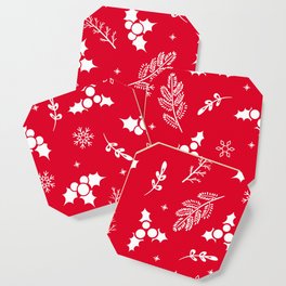 red leaves Coaster