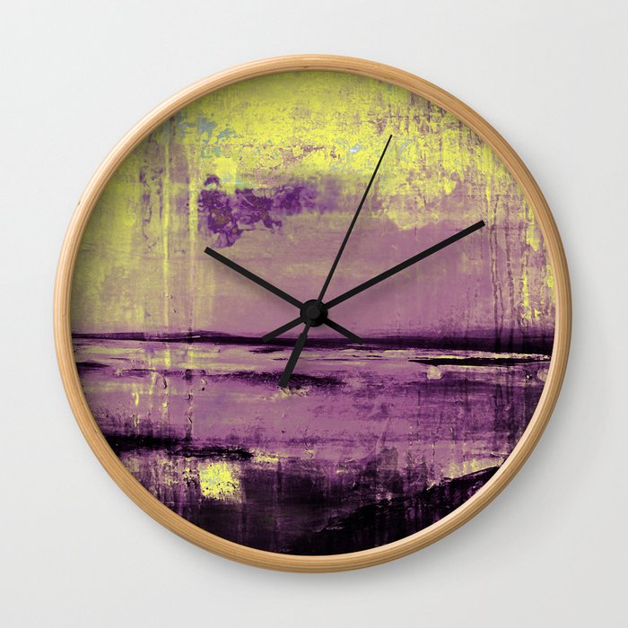 Yellow Color Patches Wall Clock