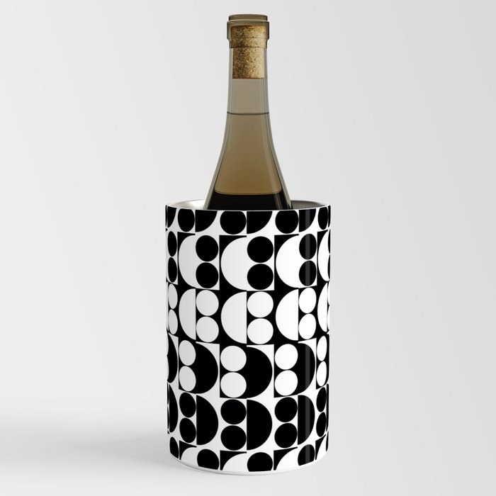 Abstract shape black white Wine Chiller