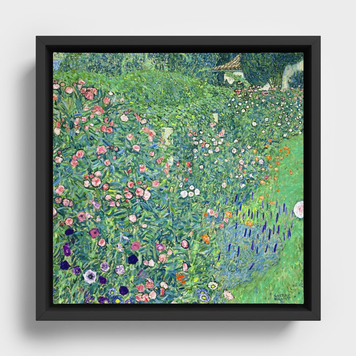 Gustav Klimt Italian Garden Framed Canvas