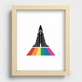 Rainbow Street and Hallgrimskirkja Recessed Framed Print