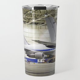 Two large science aircraft a DC-8 flying laboratory and the SOFIA 747SP based at NASAs Dryden Aircra Travel Mug