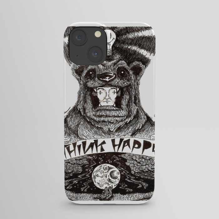 'Think Happy Bear' iPhone Case