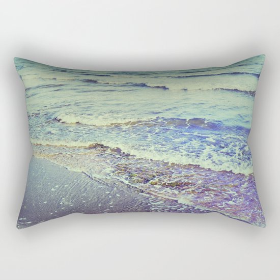 Retro beach. Summer Waves Rectangular Pillow