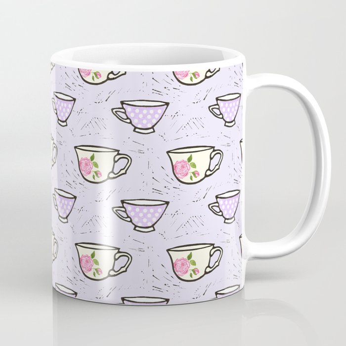 Rose Tea Cup Pattern Coffee Mug