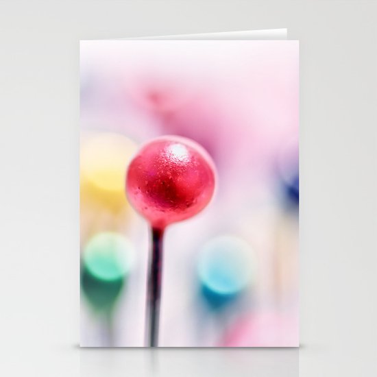 A pincushion in a very colorful mood... Stationery Cards
