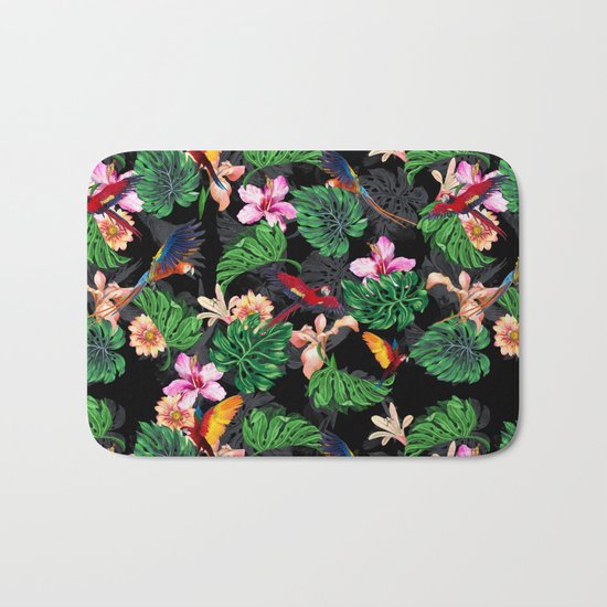 Tropical Pattern Bath Mat