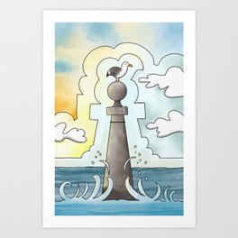ENJOYING THE LISBON SEA BY Lisette Art Print