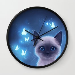 Siamese kitten Wall Clock