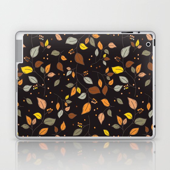 Autumn berries and leaves in warm colors Laptop & iPad Skin