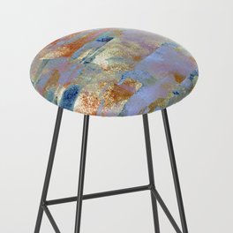 African Dye - Colorful Ink Paint Abstract Ethnic Tribal Rainbow Art Pastel Mud Cloth Bar Stool