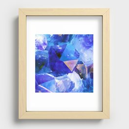 Blue Crystals Recessed Framed Print