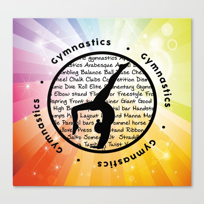 Gymnastic Circle Soft Rainbow Canvas Print