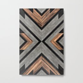 Urban Tribal Pattern No.2 - Concrete and Wood Metal Print | Ratko, Aztec, Digital, Illustration, Contemporary, Pattern, Curated, Zoltan, Concrete, Wood 