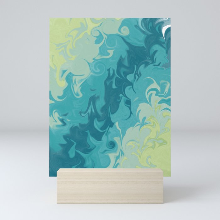 Retro Swirls Mini Art Print