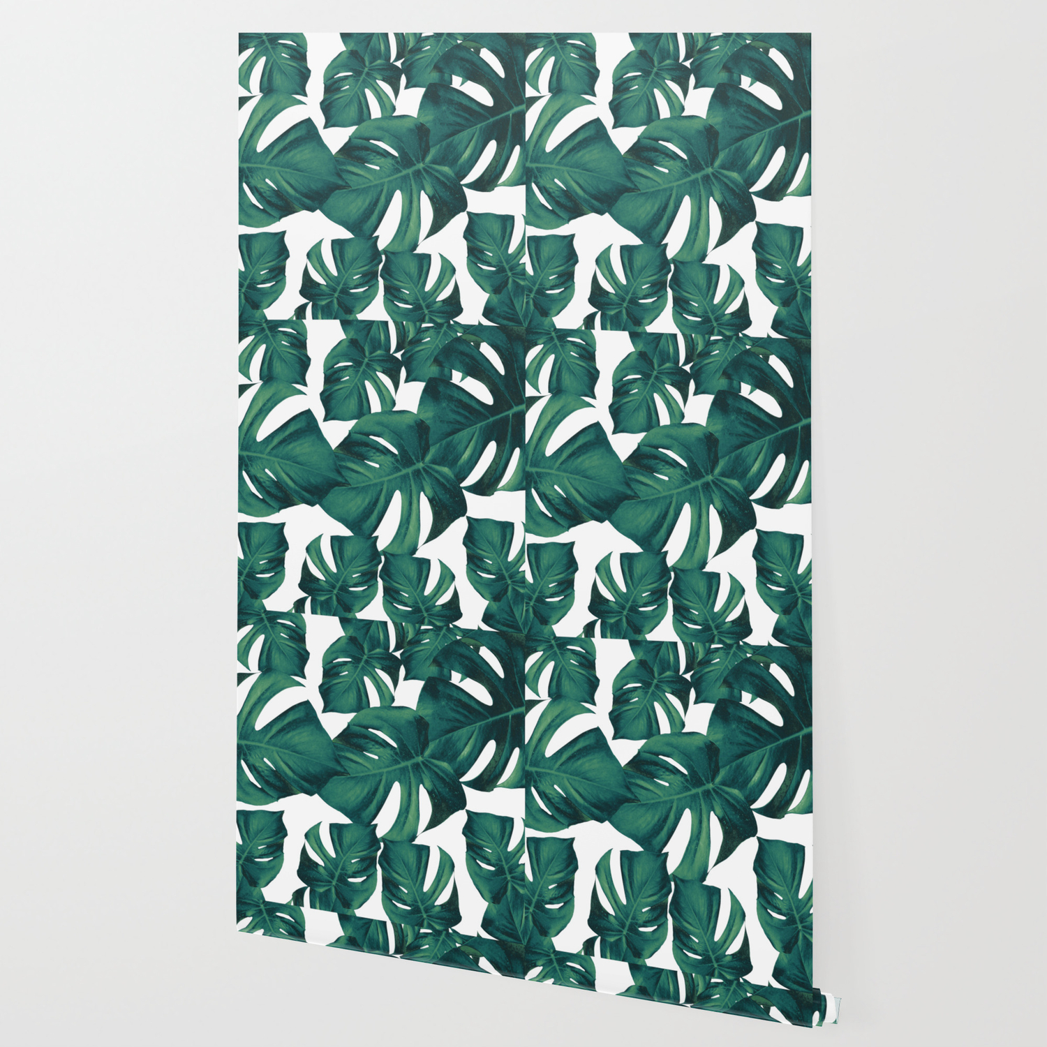 Monstera Leaves Pattern 3 Tropical Decor Art Society6 Wallpaper By Anitabellajantz Society6