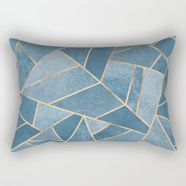 Dusk Blue Stone Rectangular Pillow