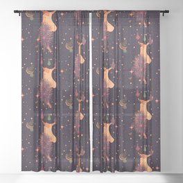 Pom Poms Sheer Curtains Society6