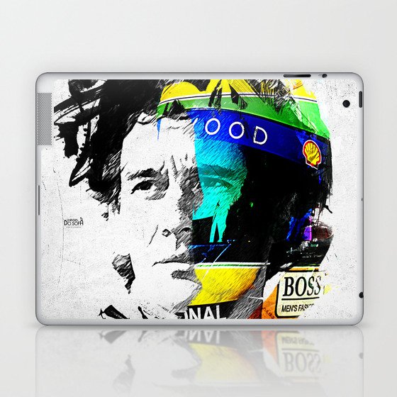 Ayrton Senna do Brasil - White & Color Series #4 Laptop & iPad Skin