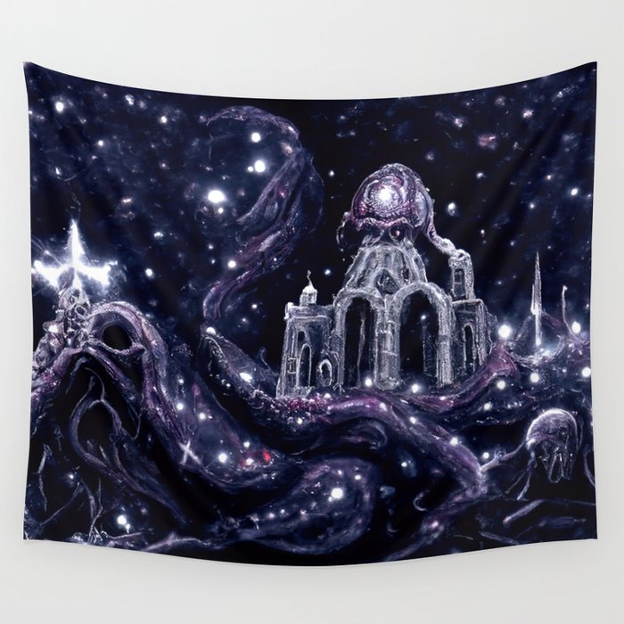 The Church of Cosmic Horror Wall Tapestry