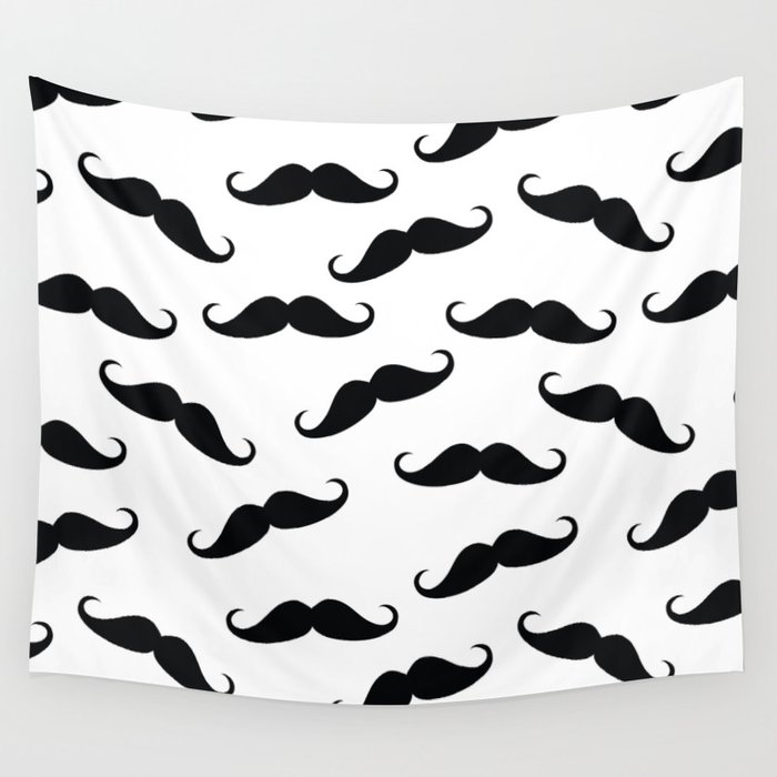 Gentleman mustache pattern Wall Tapestry
