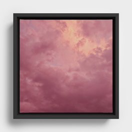 Pink Sky - Clouds Framed Canvas