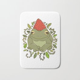 Strawberry Forg Bath Mat | Treefrog, Wildlife, Tree, Art, Amphibian, Toad, Frogcore, Leaves, Phrog, Wild 