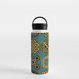 65 MCMLXV Green Celctic Symbols Pattern Water Bottle