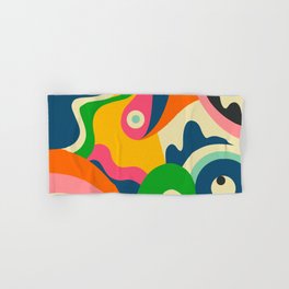 Colorful Mid Century Abstract  Hand & Bath Towel