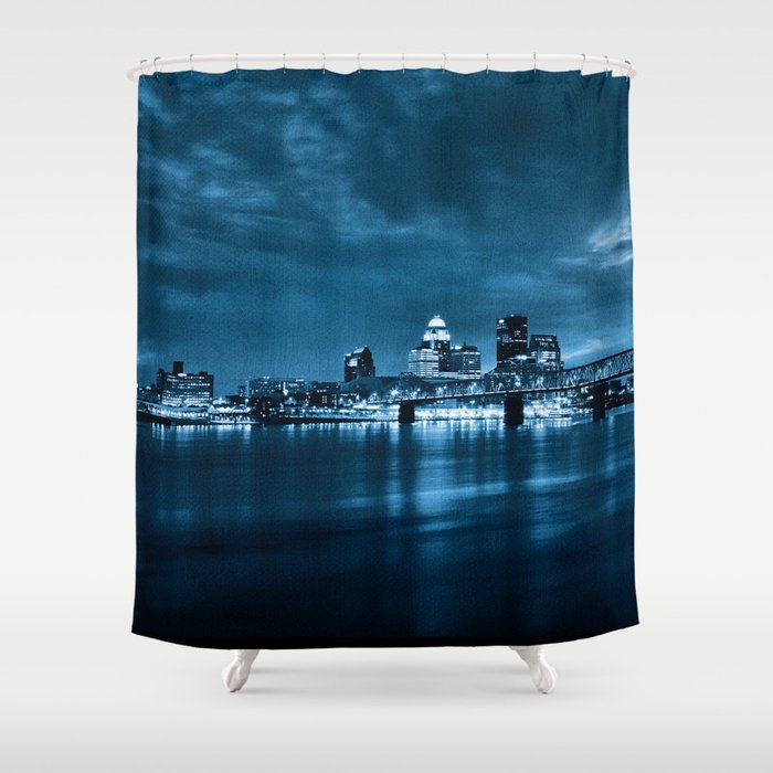 Skyline of Louisville Kentucky Shower Curtain by ThePhotoGuyDarren