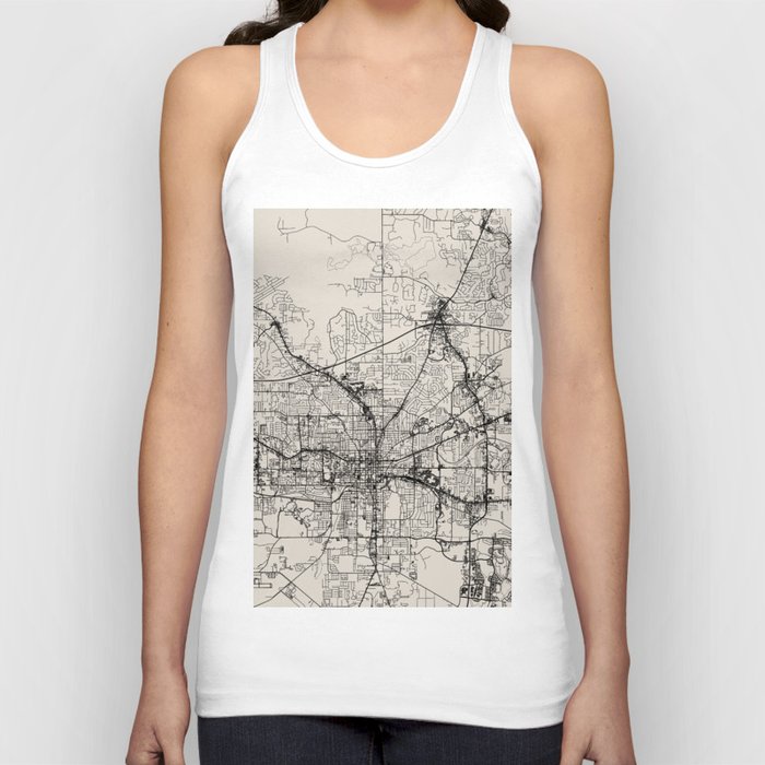 Tallahassee, Florida - City Map - Authentic Streets Drawing Tank Top