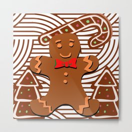 Merry Christmas- Cute Cookie Metal Print