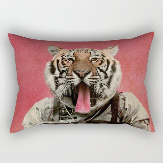 Space tiger Rectangular Pillow