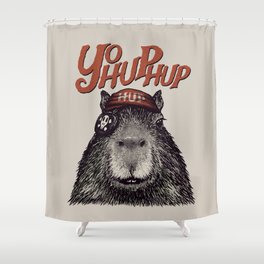 Capybara Pirate | YoHupHup Capyrate  Shower Curtain