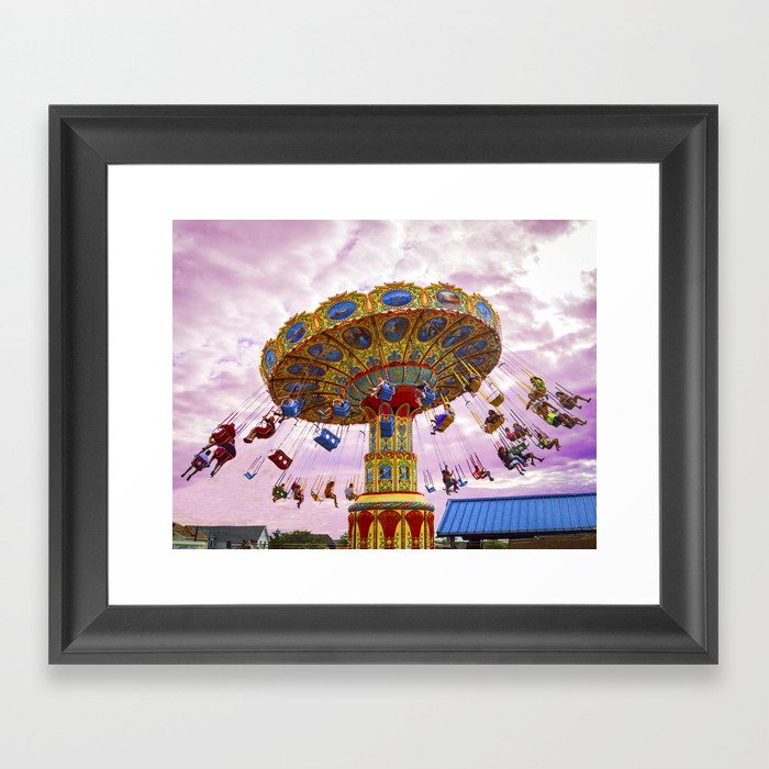 Summer Boardwalk Fun Framed Art Print