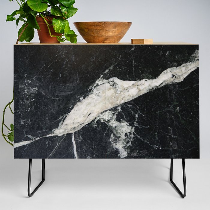 Black Marble Glam #2 #marble #texture #decor #art #society6 Credenza