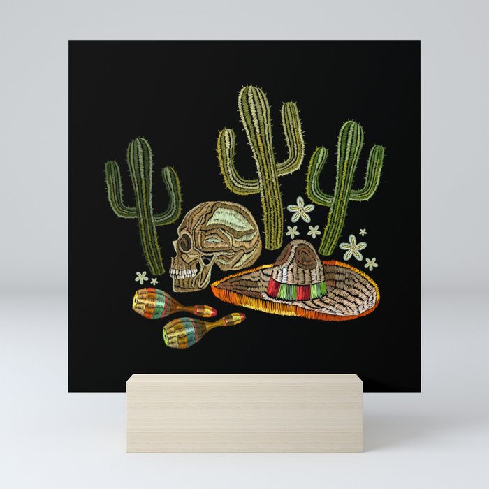 Mexican Embroidery Mini Art Print