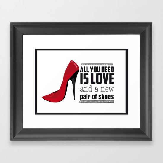 All you need is love! Framed Art Print