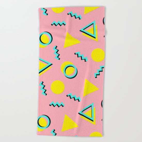 Memphis pattern 60 Beach Towel