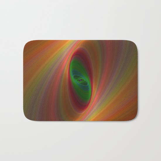 Orange ellipse galaxy Bath Mat