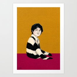 Finn Wolfhard Art Print | Drawing, Ink Pen, Colored Pencil, Traditional, Finnwolfhard 
