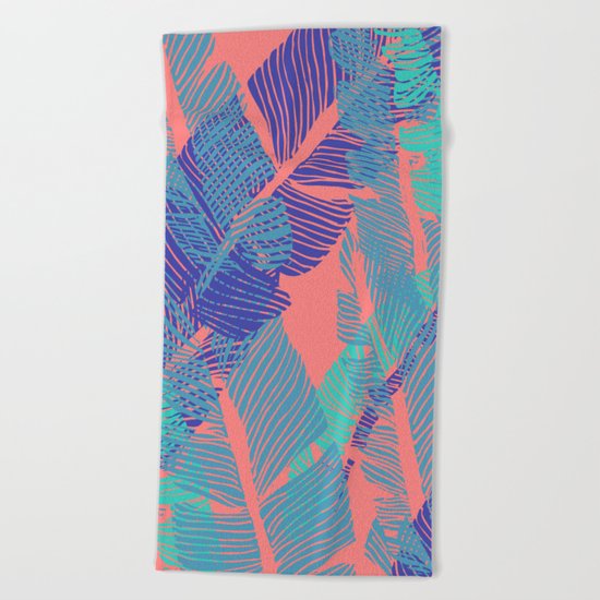 Carved Fluo Jungle #society6 #decor #buyart Beach Towel