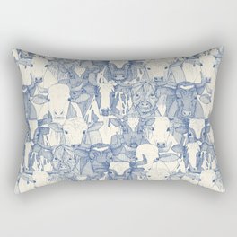 just ox classic blue pearl Rectangular Pillow