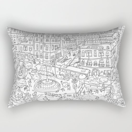 Budapest X Rectangular Pillow