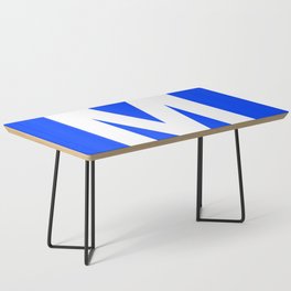 Letter M (White & Blue) Coffee Table