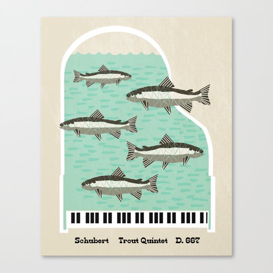 Schubert - Trout Quintet, D. 667 Canvas Print