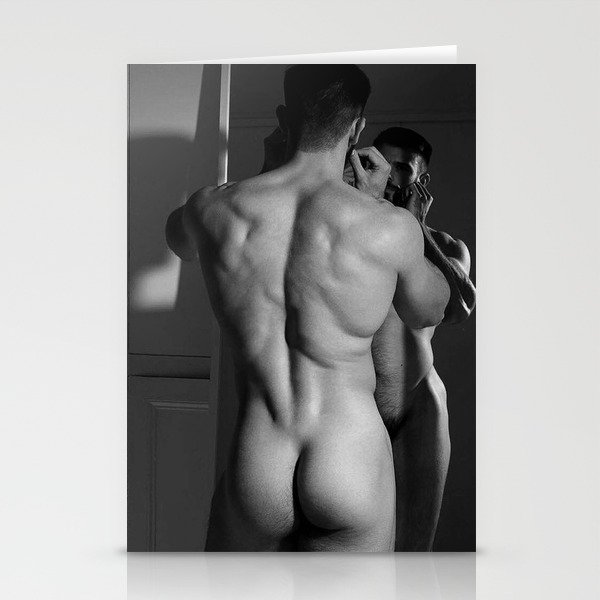 hot sexy man with sexy manly ass, male nude model, erotic male nude, male nude Stationery Cards